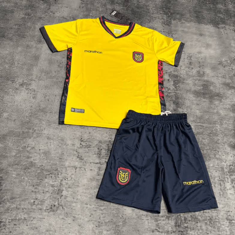2026 World Cup Kids Ecuador Soccer Jersey Home - Image 7